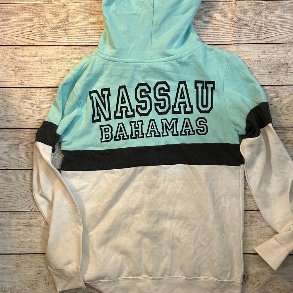 Exist Mint & Cream Hoodie with Black Accents - Picture 3 of 3